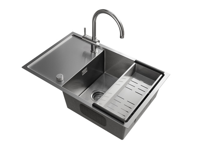 Смеситель ULGRAN Steel 021-001, цвет "брашированная сталь" (US-021-001)