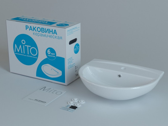 Раковина подвесная MITO RED 55 1 отв. (S-UM-MIR55/1-w) Раковина подвесная MITO RED 55 1 отв. (S-UM-MIR55/1-w)