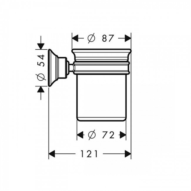 Axor Montreux Стаканчик для зубных щеток, подвесной, цвет: шлиф.никель