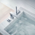 Axor Edge Смеситель на борт ванны, на 3 отв., с ручным душем, излив 210мм, алмазная огранка, цвет: хром