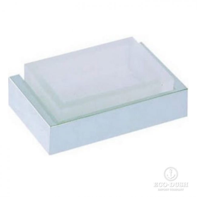 CISAL Quad Мыльница подвесная, цвет: матовое стекло/хром