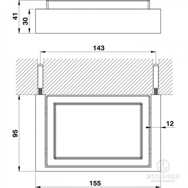 CISAL Quad Мыльница подвесная, цвет: матовое стекло/хром