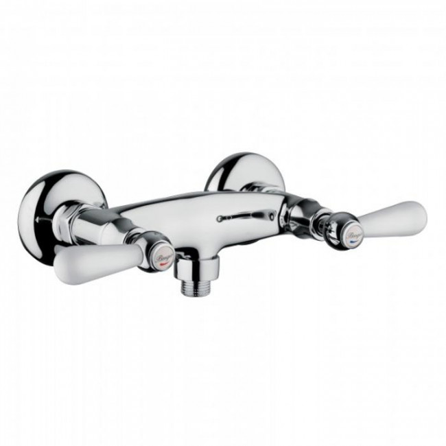 Смеситель для душа Bongio Oxford Lux, цвет: хром/белый фарфор 19523CR0L
