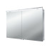 EMCO Pure Зеркальный шкаф 100х72.7см., LED-подсветка, 2 двери, 2 полки, розетка, с нижней подсветкой