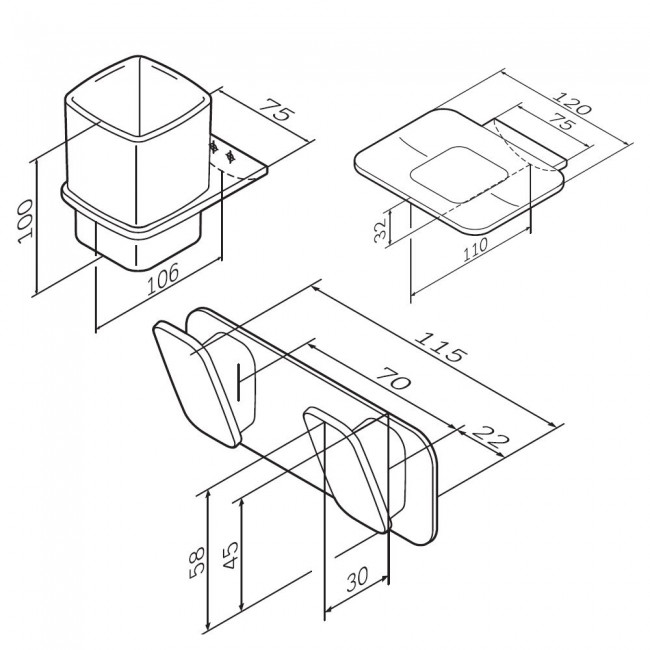 AM.PM AK50B0703W Inspire V2.0 набор аксессуаров для зоны красоты