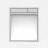 SANIT Панель управления LIS(без подсветки), стекло белое/клавиши хром