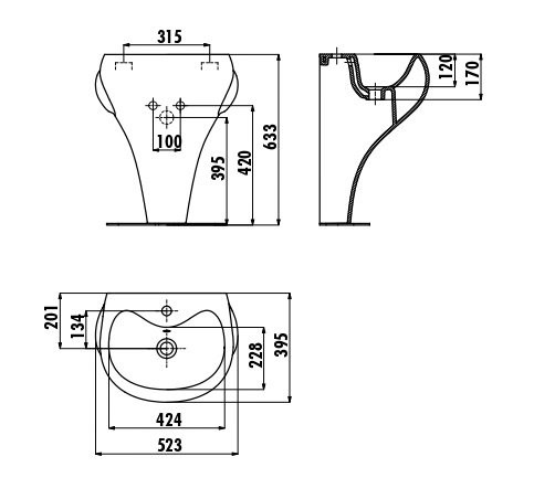 CREAVIT DUCKY Раковина детская DC052-00CB00E-0000