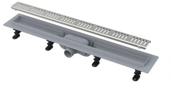 Alcaplast APZ10 Simple Водоотводящий желоб с порогами для перфорированной решетки APZ10-850M Alcaplast APZ10 Simple Водоотводящий желоб с порогами для перфорированной решетки APZ10-850M