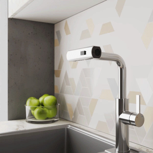 Смеситель для кухни с выдвижной лейкой RUSH Tinos (TI3732-18)