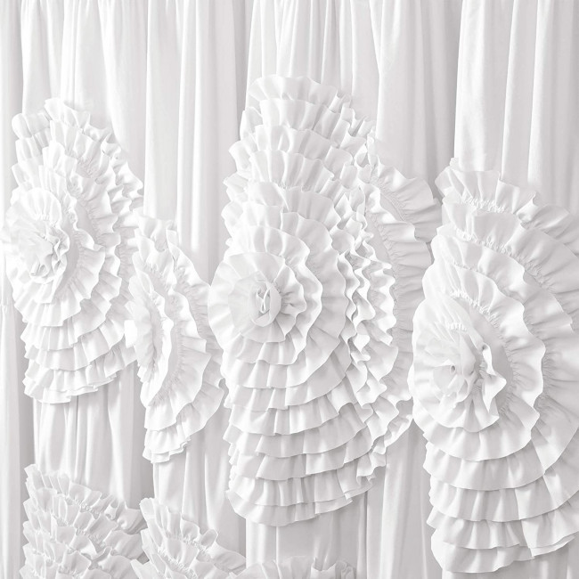 Шторка для ванной 183х183 Lush Decor Serena White SNA183W