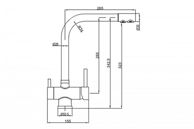 Смеситель для кухни ZorG ZR 348 YF BLACK Смеситель для кухни ZorG ZR 348 YF BLACK