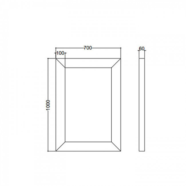 Kerasan Retro Зеркало Specchiera 70x100см, цвет: золото