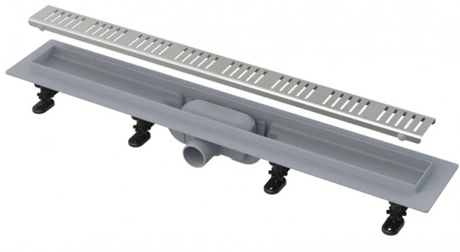 Alcaplast APZ10 Simple Водоотводящий желоб с порогами для перфорированной решетки APZ10-950M Alcaplast APZ10 Simple Водоотводящий желоб с порогами для перфорированной решетки APZ10-950M