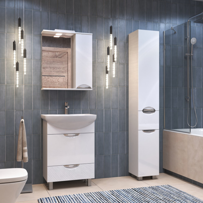 Шкаф VIGO навесной с зеркалом Callao 600 (правый) со спотом (z.CAL.60.R.El)