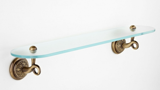 Полка стеклянная 60 см WellWood Old British Bronze AC-0213B0209