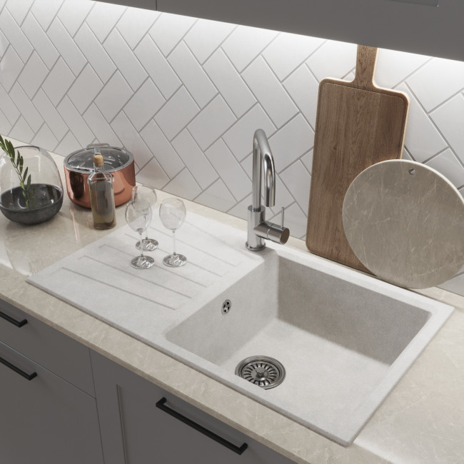 Мойка MIXLINE ML-GM20 с крылом ультра-белая (341) 830*480*190мм NEW (552005) Мойка MIXLINE ML-GM20 с крылом ультра-белая (341) 830*480*190мм NEW (552005)