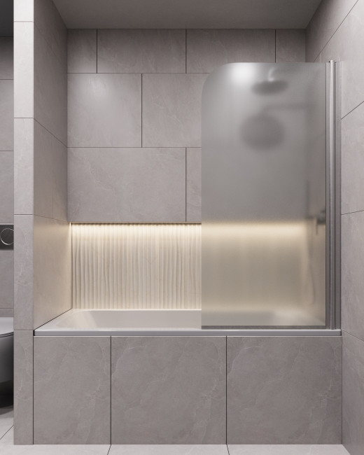 Шторка для ванны поворотная Timo TCM-70/02F-6 на монопетле 1400*700, стекло матовое 6 мм (T30)