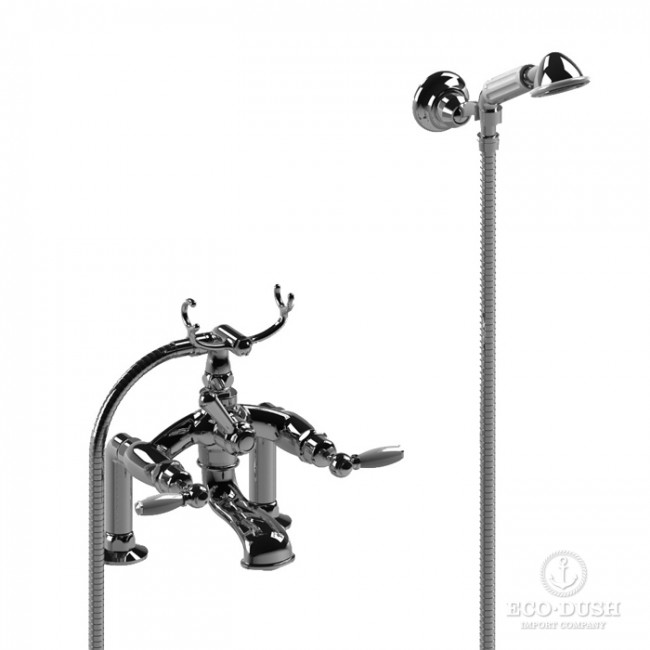 Stella Italica Leve Смеситель на борт ванны на 2 отверстия 3274RG305/6 с ручным душем, цвет: хром Stella Italica Leve Смеситель на борт ванны на 2 отверстия 3274RG305/6 с ручным душем, цвет: хром