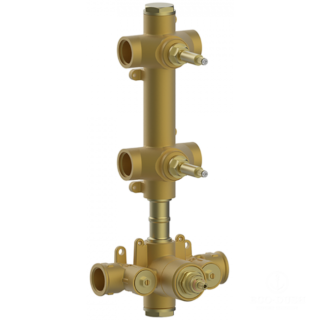 CISAL Встраиваемая часть термостатического смесителя 3/4" с двумя запорными вентилями, ZA01V20004