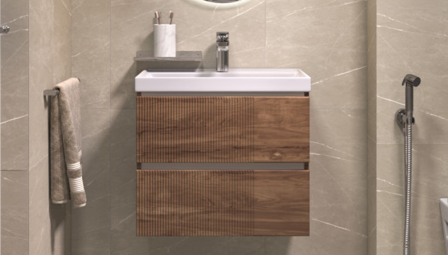 Тумба навесная Velvex Mondi 600-0-2 акация темная под раковину 4627173210874 (Madera Classica Slim) (359 акация темная) Тумба навесная Velvex Mondi 600-0-2 акация темная под раковину 4627173210874 (Madera Classica Slim) (359 акация темная)