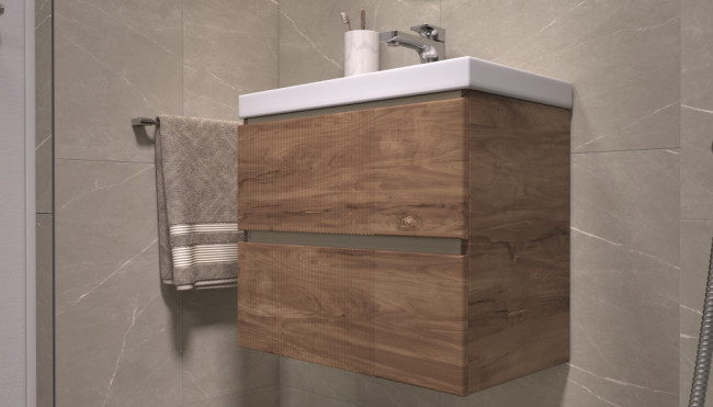 Тумба навесная Velvex Mondi 600-0-2 акация темная под раковину 4627173210874 (Madera Classica Slim) (359 акация темная) Тумба навесная Velvex Mondi 600-0-2 акация темная под раковину 4627173210874 (Madera Classica Slim) (359 акация темная)