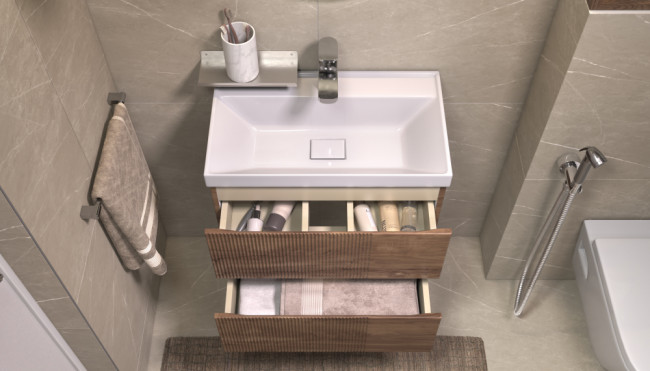 Тумба навесная Velvex Mondi 600-0-2 акация темная под раковину 4627173210874 (Madera Classica Slim) (359 акация темная) Тумба навесная Velvex Mondi 600-0-2 акация темная под раковину 4627173210874 (Madera Classica Slim) (359 акация темная)