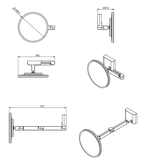Зеркало настенное с настраиваемой подсветкой Langberger Accessories 82185-3S Зеркало настенное с настраиваемой подсветкой Langberger Accessories 82185-3S