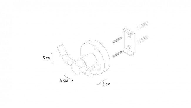 Крючок двойной черный Fixsen Comfort Black (FX-86005A) Крючок двойной черный Fixsen Comfort Black (FX-86005A)