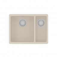 Кухонная мойка Lemark SINARA 550.2-U подстольного монтажа с доп.чашей из кварцгранита цвет: Шампань  (9910084)