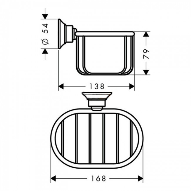 Axor Montreux Мыльница-короб, подвесная, цвет: хром 42065000