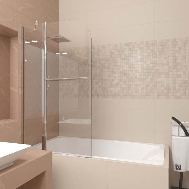 Шторка на ванну Veconi PL81-90-01-19C1 900x1500, хром, прозрачное Шторка на ванну Veconi PL81-90-01-19C1 900x1500, хром, прозрачное