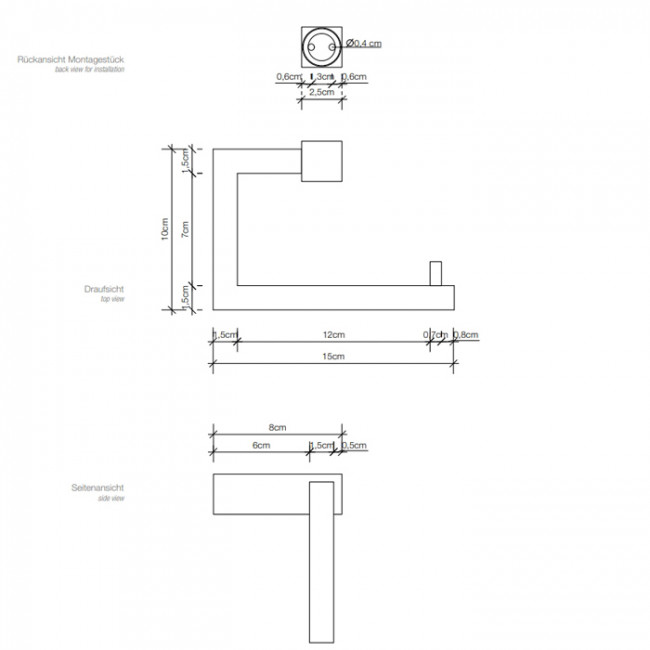 Decor Walther Corner TPH3 Держатель туалетной бумаги, подвесной, цвет: хром Decor Walther Corner TPH3 Держатель туалетной бумаги, подвесной, цвет: хром