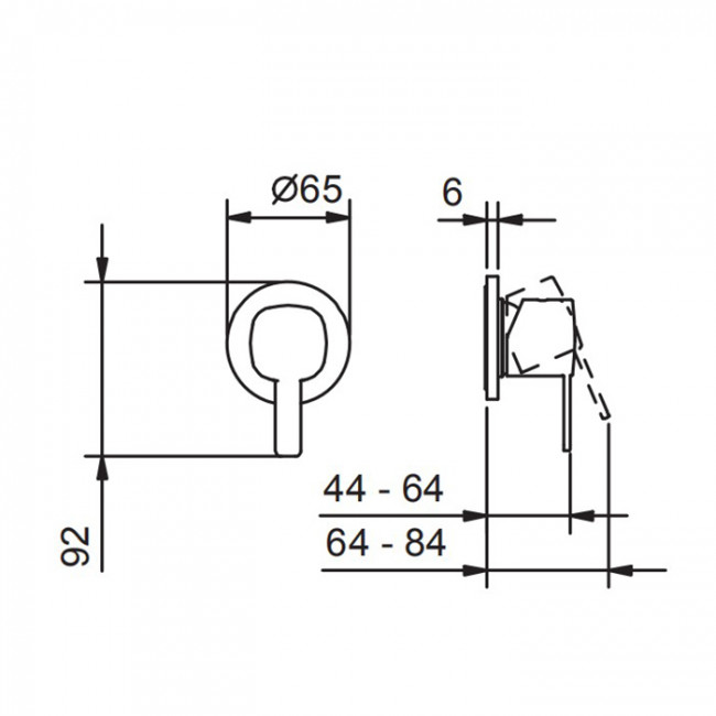 Fantini Lame Смеситель для душа, встраиваемый, цвет: хром 24 02 M163B