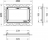 TECEsquare, Монтажная рамка для установки стеклянных панелей на уровне стены (регулировка: 5-18 мм) окантовка: хром 9240649