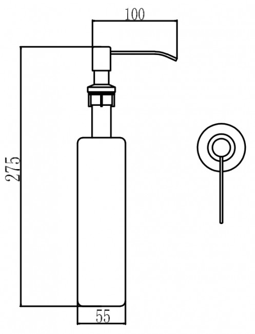 Врезной в мойку дозатор Savol (S-ZY001Y)