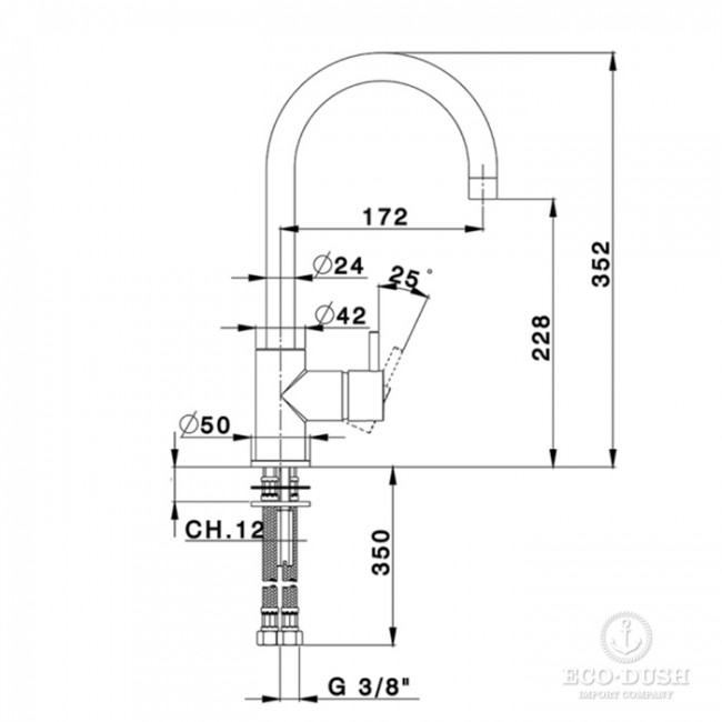 Cisal Less New Смеситель для раковины, на 1 отв., цвет: хром