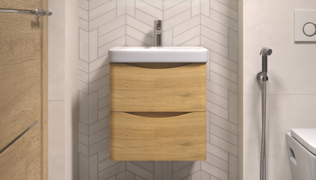 Тумба навесная Velvex Clay 500-0-2 под раковину 9595(50) (370)