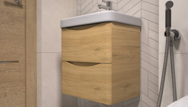 Тумба навесная Velvex Clay 500-0-2 под раковину 9595(50) (370)