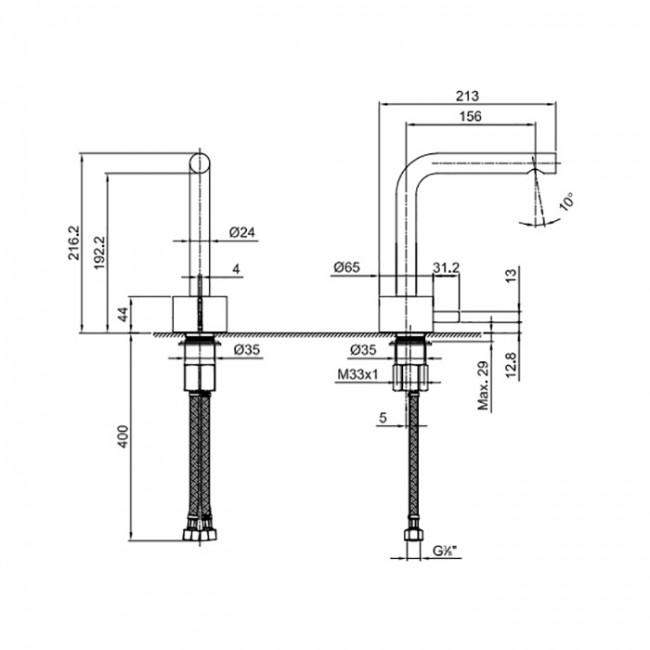 Fantini AF/21 Смеситель для раковины, 1 отв., излив: 155 мм, цвет: Matt British Gold PVD Fantini AF/21 Смеситель для раковины, 1 отв., излив: 155 мм, цвет: Matt British Gold PVD
