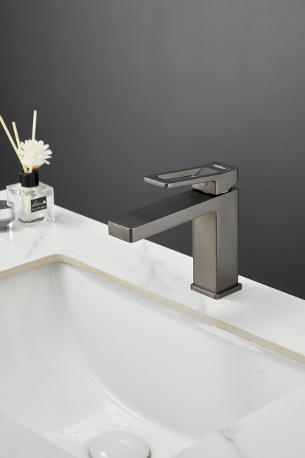 Смеситель для раковины HAIBA цвет: оружейная сталь (HB10732-3)