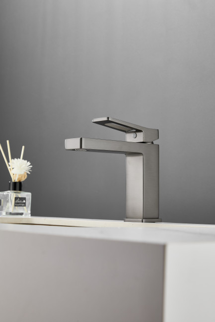 Смеситель для раковины HAIBA цвет: оружейная сталь (HB10732-3)