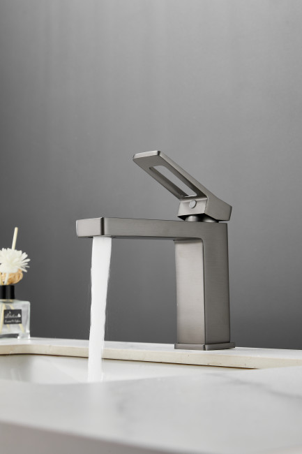 Смеситель для раковины HAIBA цвет: оружейная сталь (HB10732-3)