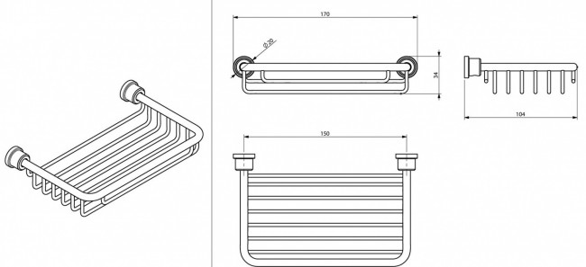 Полка-решетка Sonia 182824