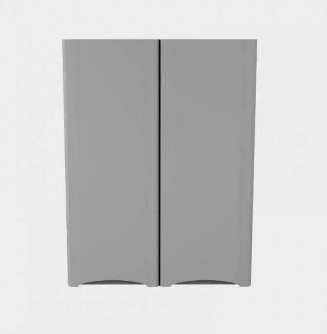 Style Line Шкаф подвесной "Бергамо мини 600" Люкс антискрейтч черный, PLUS