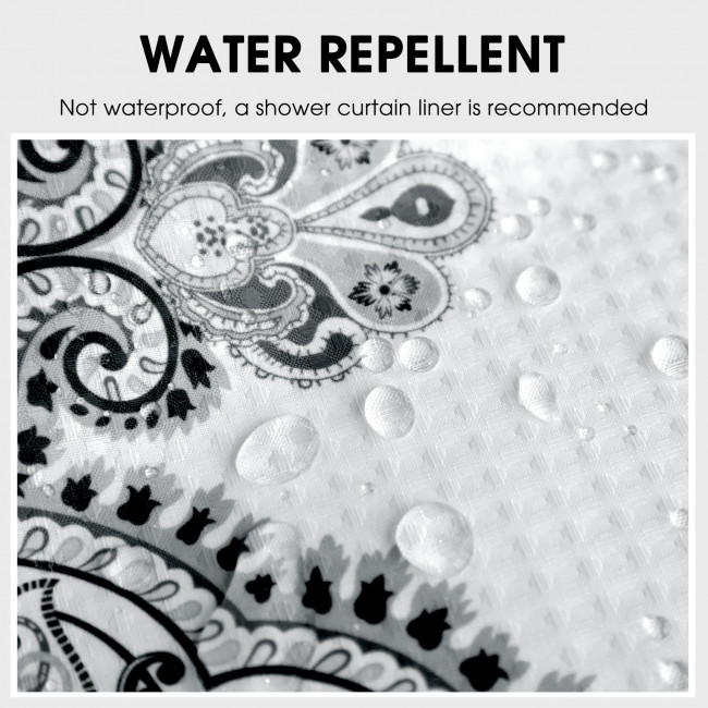 Шторка для ванной 183х213 Carnation Home Fashions Ahura Grey AHA213GRY