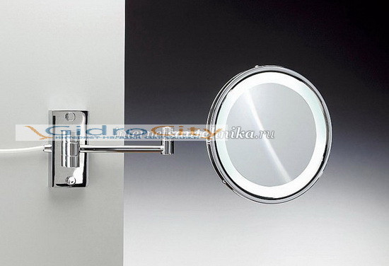 Зеркало настенное с флуор.подсветкой d.230 2-й поворот хром Windisch 99187CR 5X Зеркало настенное с флуор.подсветкой d.230 2-й поворот хром Windisch 99187CR 5X