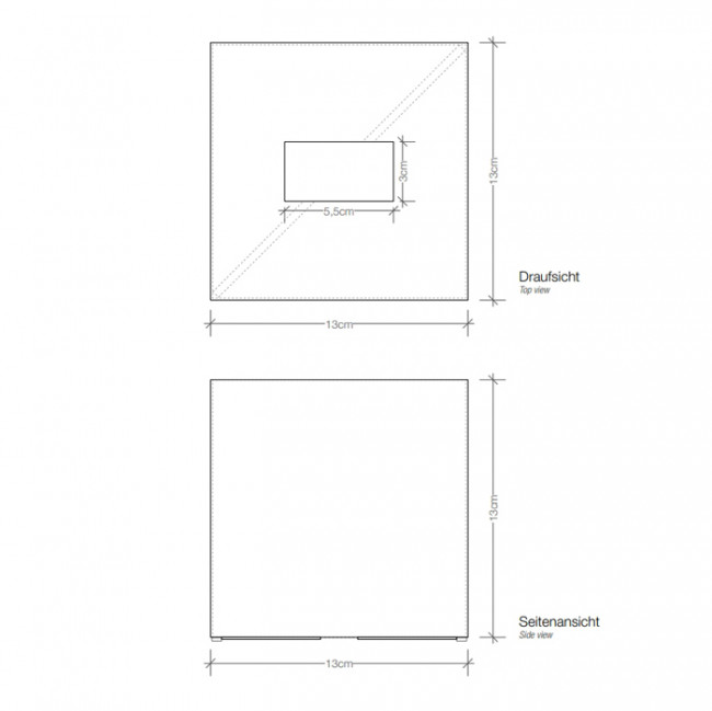 Decor Walther Cube KB 83 Диспенсер для салфеток 13.3x13.3x13.5см, настольный, цвет: черный матовый