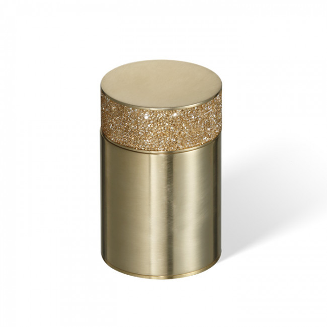 Decor Walther Rocks BMD1 Баночка универсальная 6.5x9.8см, с кристаллами Swarovski, настольная, цвет: золото матовое