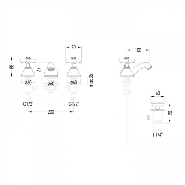 Devon&Devon City Смеситель для биде, цвет: хром UTCI112CR