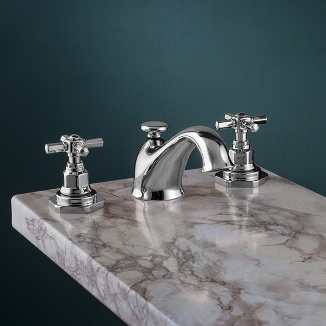 Gattoni TRD Смеситель для раковины, 3 отв., ручки Paris, цвет: хром TR095/18C0